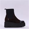 Marco Moreo Vale Stretch Toe Cap Boot - Burgundy Suede
